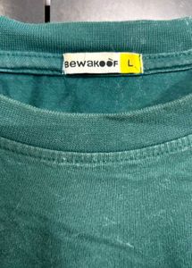 Bewakoof Sea Green Tye and Dye Oversized T-shirt