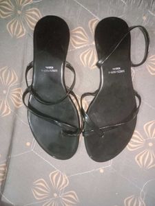 Black Thong Sandals
