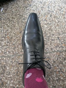 Original Louis Philippe Formal Black Leather Shoes
