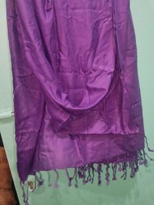 Purple Tassel Scarf