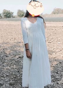 Elegant White Embroidered Dress