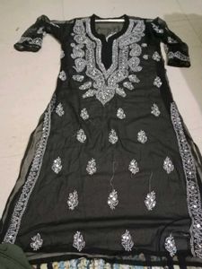 Black Chikenkari Kurti
