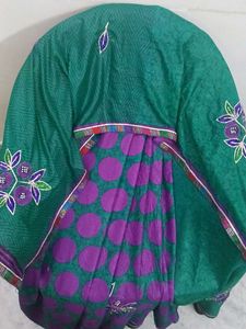 Green &amp; Purple Saree