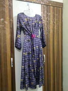 Patterned Midi Dress