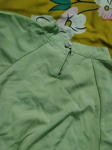 Green Pearl Embellished Blouse