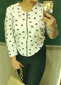 Patterned Top With Zip 2