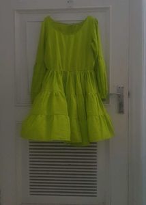 Lime Green Tiered Dress