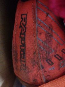 Orange Soccer Cleats with Guards