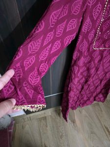 Pink Kurti with Pant And Printed Dupatta