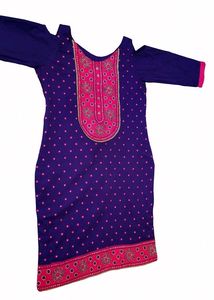 Purple &amp; Pink Embroidered Kurti 💜