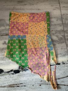 Patchwork Floral Mini Skirt