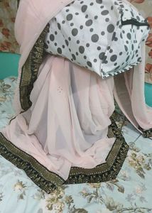 Dimond Work Saree New, Pink