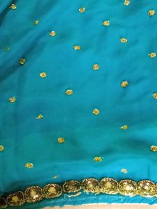 Elegant Teal Saree