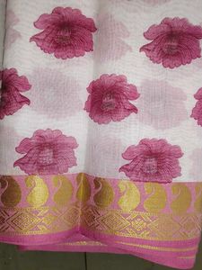 Pink Paisley Saree
