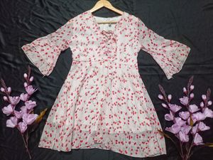 Baby Pink Cherry printed Dress