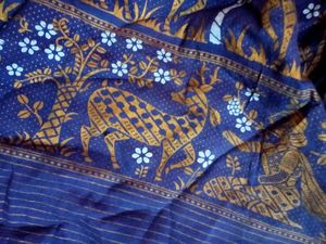 Vintage Batik Print Saree