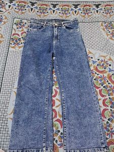 Wide Leg Acid Wash Jeans
