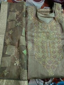 Brown Kurta Set 3pc