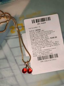 Golden Cherry Necklace