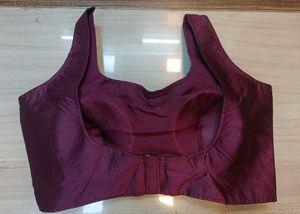 Burgundy Readymade Saree Blouse