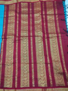 Saree Maroon &amp;Turquoise