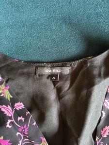 Floral black Crop top