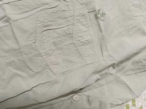 Soft Cotton Xxl Khaki Casual Shirt
