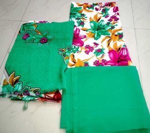 Floral Print Unstitched Salwar Suit Fabric