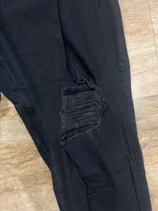 Freakins black Distressed Denims