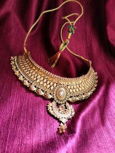 Gold-tone Indian Choker Necklace