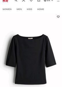 Black H&M Top ( BOAT NECK )