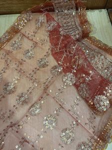 Red Sequined Mata chunni