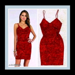 Red Shimmery Dress