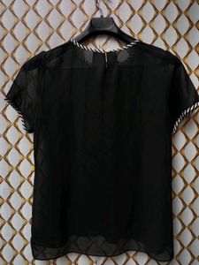 New Black Crape Top Cute