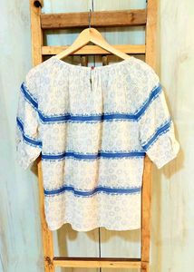 Floral White Shirt Cotton &amp; TOP Size-38-40(combo)