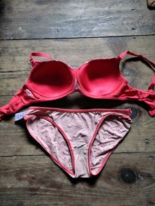 🌸Coral Butterfly Lingerie Set