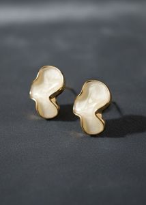 Anti Tarnish | Elegant Gold Tone Stud Earrings