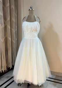 White Ball Fluffy Dress (Bust: 36-38)