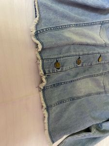 Frayed Hem Denim Jacket