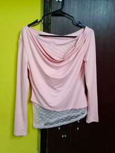 Y2k Cowl Neck Patchwork Top