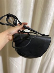 Zara Half Moon Black Bag