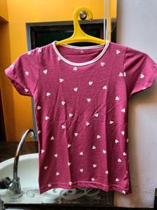 Girls' Heart Print T-Shirt