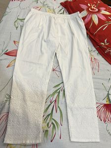 White Chikan kari Bottom
