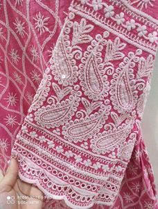 Beautiful Pink Cotton Kurti