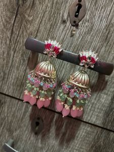Lotus Jhumka Earrings