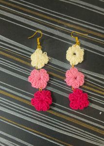 Colorful Crochet Earrings perfect For Western Look