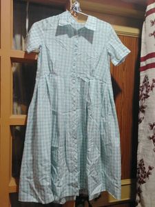 Checkered Shirt Dress