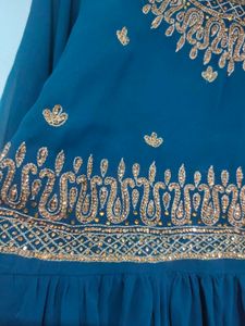 Elegant Blue Embroidered Kurta Set