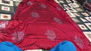 Excellent stone work saree with blouse