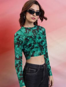 Tie-dye Long Sleeve Top